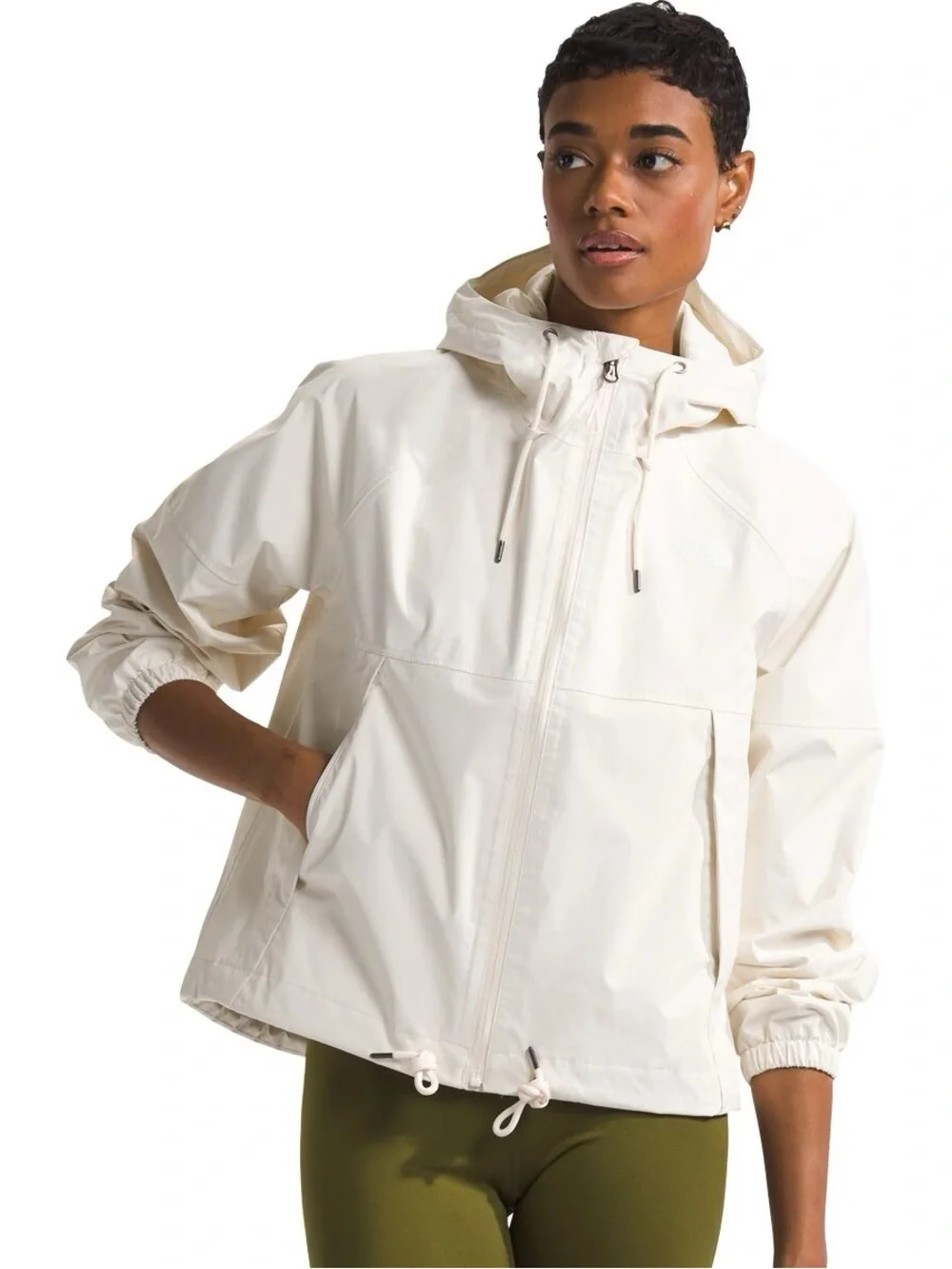 The North Face Women's White Dune Hooded Anora Jacket - Picture 1 of 9